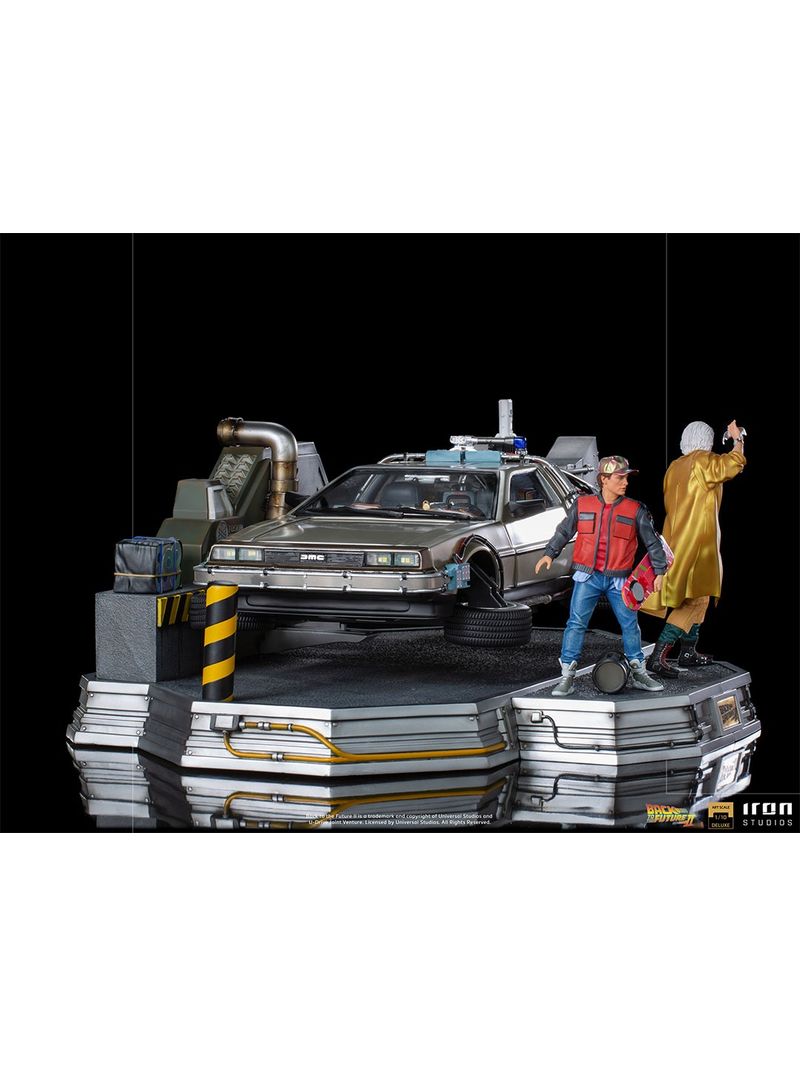 Back to the Future Part II DeLorean (Full Deluxe Version including Marty  McFly and Doc Brown) 1:10 Scale Statues – Back to the Future™