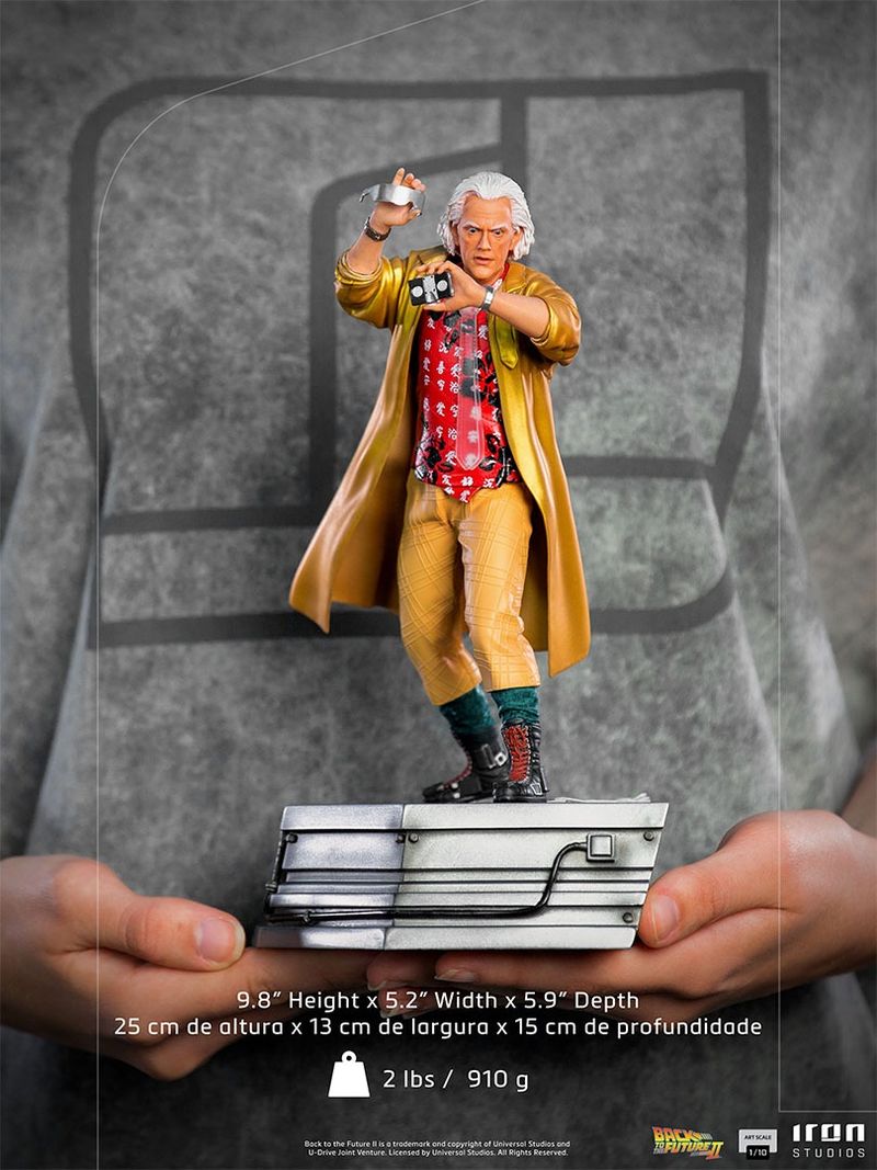 Retour vers le Futur II - Statuette 1/10 Art Scale Doc Brown 25 cm -  Figurines - LDLC