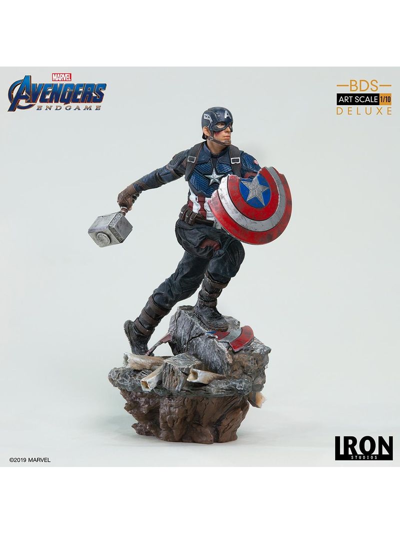 Iron Studios Avengers Endgame Captain America Deluxe BDS Art 1/10 Statue US SHIP 