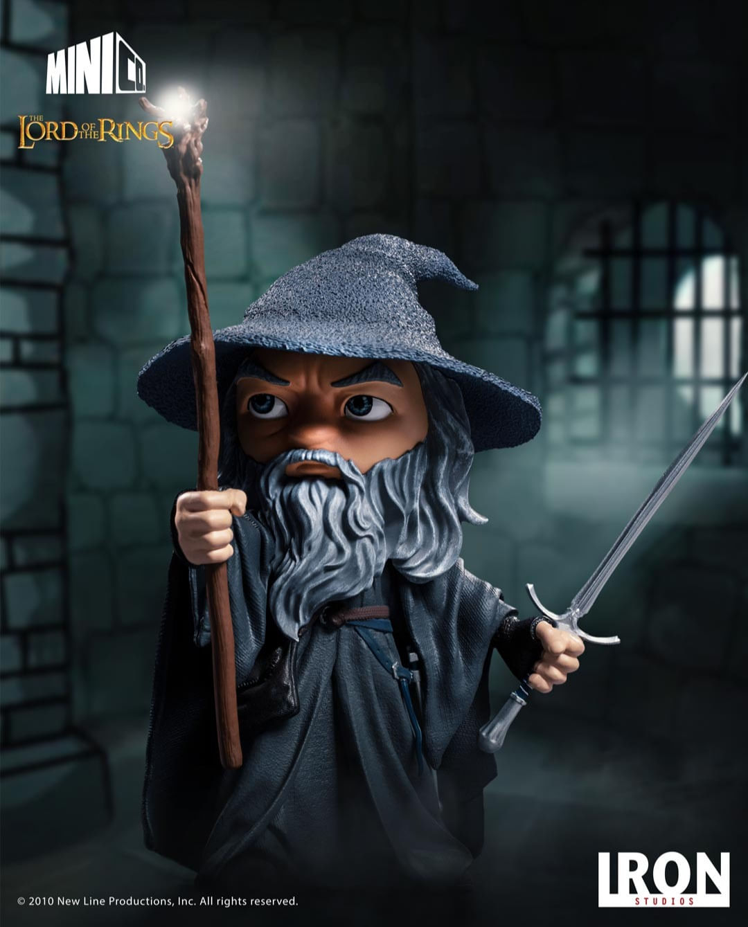 Figura El Señor de los Anillos Gandalf MiniCo Iron Studios 18 cm