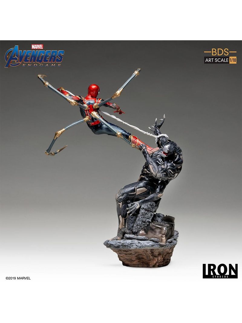Details about   1:10 Iron Studios Spider Man Fight Molding Statue The Avengers End Game Figure 