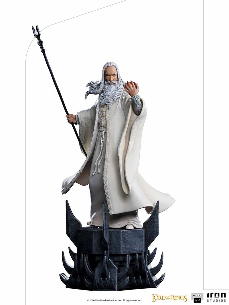 The Lord of The Rings Saruman Character Heavy Duty Metal Retractable Reel  ID Badge Key Card Tag Holder with Belt Clip