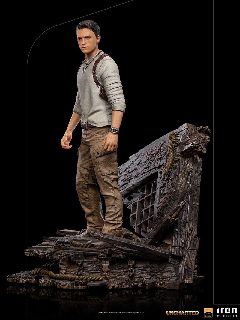 Estátua Nathan Drake Art Scale do Filme Uncharted: Fora do Mapa