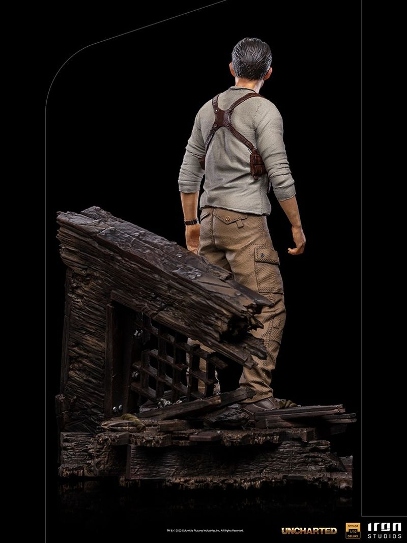 Estátua Nathan Drake Art Scale do Filme Uncharted: Fora do Mapa