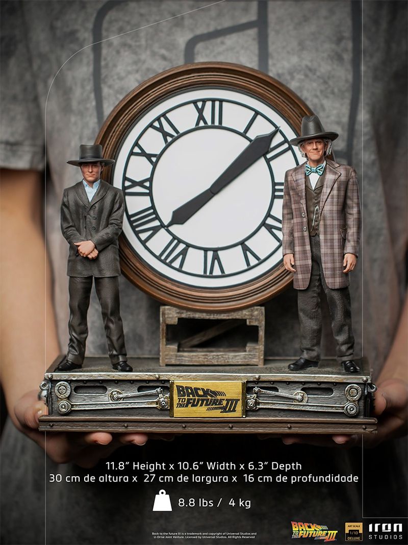 Retour vers le Futur III Statuette 1/10 Deluxe Art Scale Marty and Doc at  the Clock 30 cm - La Boutique du Sorcier