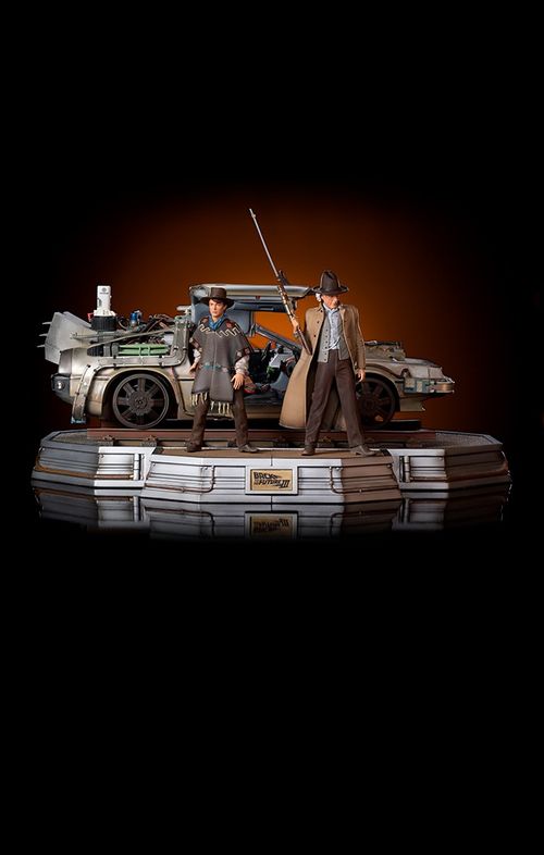 Statue Delorean (Full Set) - Back To The Future III - Art Scale 1/10 - Iron Studios