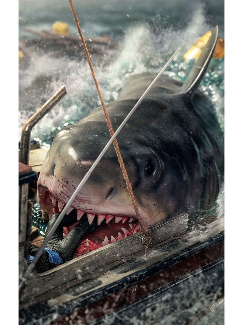 Jaws: (Lo Squalo - 1975) Art Scale Statue 1/20 Jaws Attack 104 cm