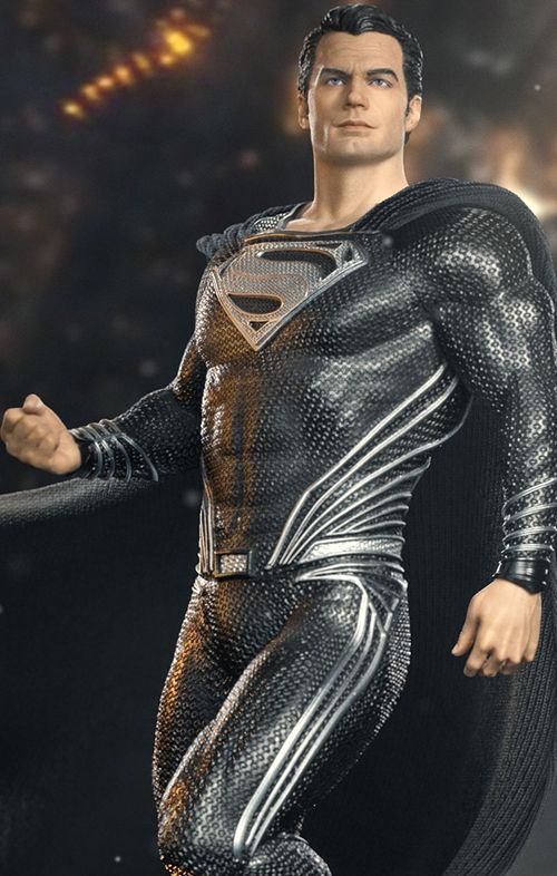 Statue Superman Black Suit 1/4 - Zack Snyder`s Justice League - Legacy Replica- Iron Studios