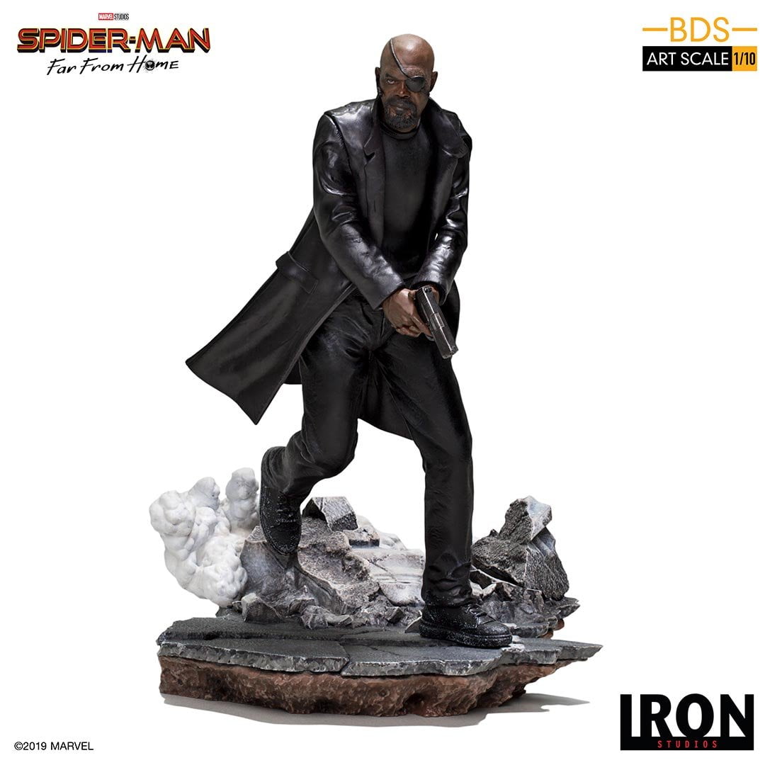 Statue Nick Fury - Spider-Man: Far From Home - Bds Art Scale 1/10 - Iron  Studios