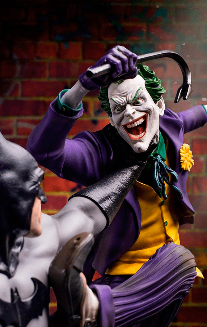 Statue Batman Vs Joker - Dc Comics By Ivan Reis - Battle Diorama 1/6 - Iron  Studios