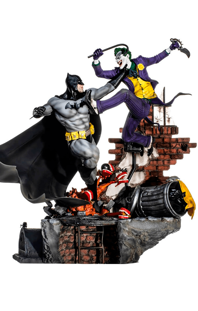 Statue Batman Vs Joker - Dc Comics By Ivan Reis - Battle Diorama 1/6 - Iron  Studios