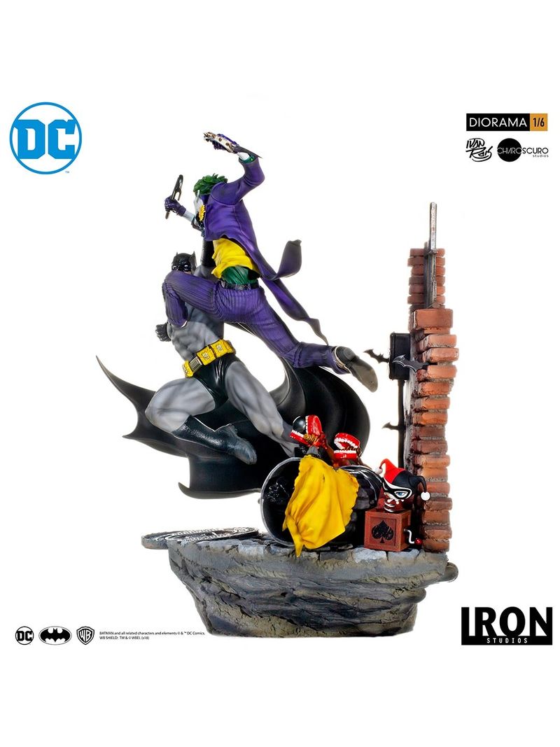 Statue Batman Vs Joker - Dc Comics By Ivan Reis - Battle Diorama 1/6 - Iron  Studios