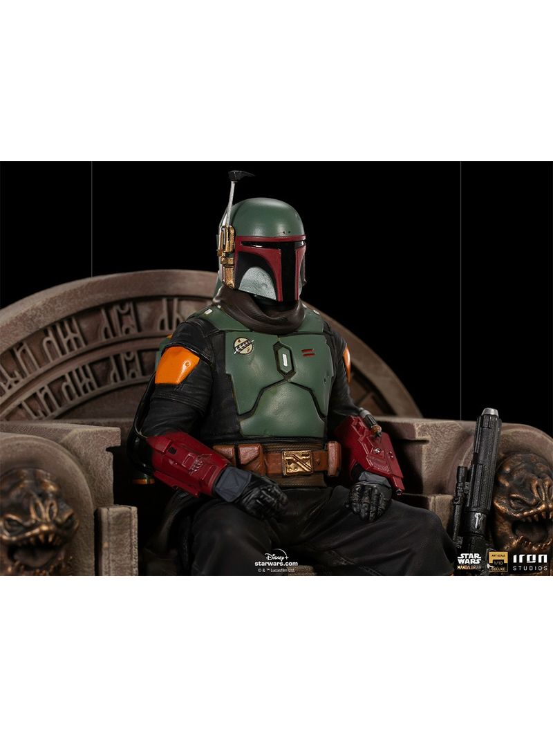 Figurine Star Wars: The Mandalorian - Boba Fett on Throne