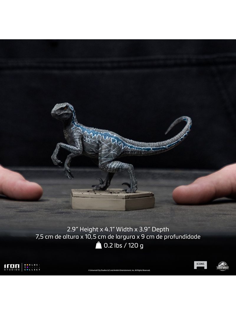 Figurine Iron Studios Velociraptor B Blue - Jurassic World