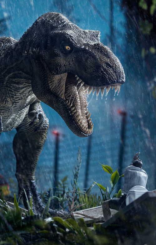 Statue Rex and Donald Gennaro - Jurassic Park - Demi Scale 1/20 - Iron Studios
