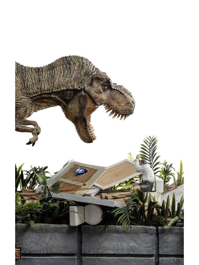 Jurassic Park Demi Art Scale Statue 1/20 T-Rex attacks Donald Gennaro –  MammaMeLoCompri