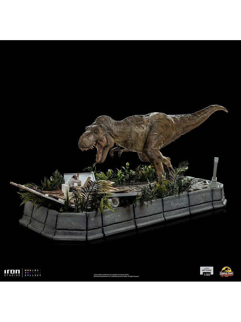 T-Rex and Donald Gennaro 1:10 Statue by Iron Studios