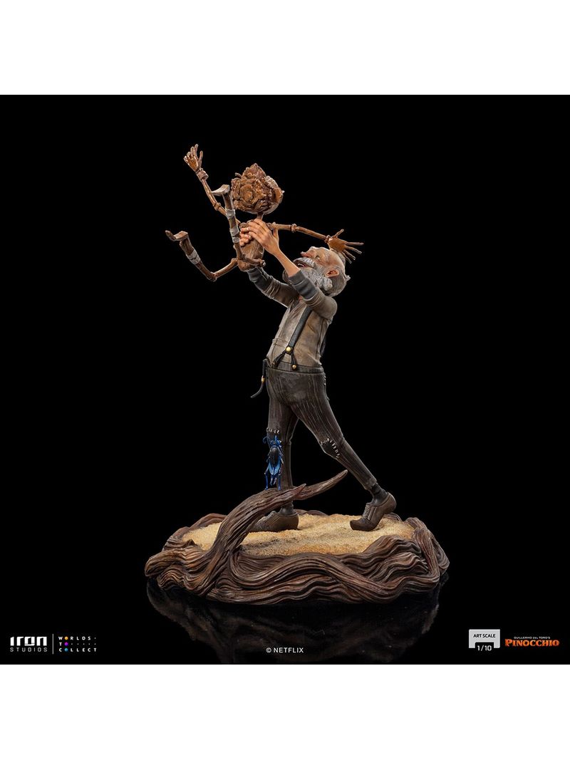 Pinocchio: Guillermo del Toro's Pinocchio - Geppetto and Pinocchio 1:10  Scale Statue - IRON STUDIOS - Hobby One