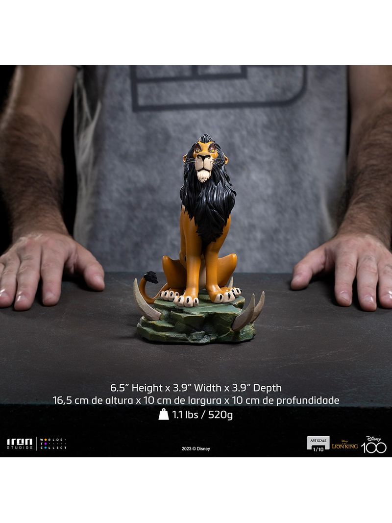 Figurine Art Scale 1/10 Scar Regular, Figurine Disney Le Roi Lion