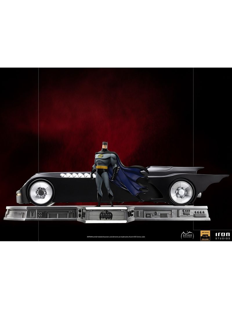 Batman and Batmobile Animated Series Deluxe 1:10 Art Scale Statue