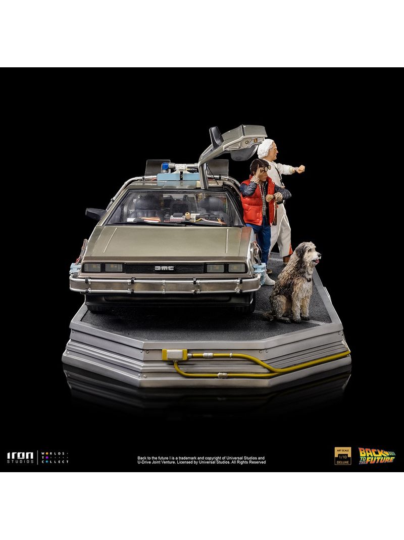 Estatua Regreso al Futuro 2 Set Completo DeLorean Deluxe Iron Studios