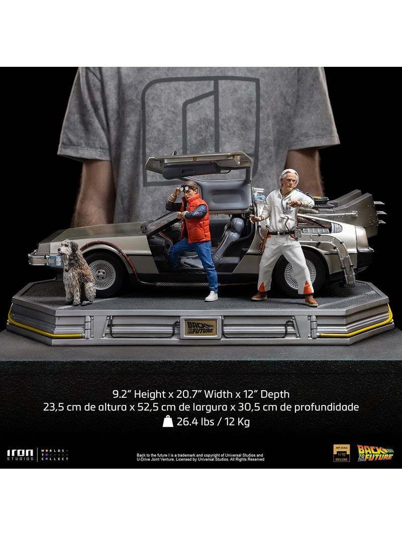 Estatua Regreso al Futuro 2 Set Completo DeLorean Deluxe Iron Studios