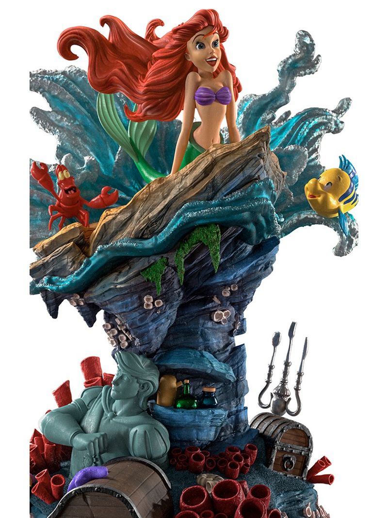 IRON STUDIOS DISNEY 100 LA SIRENETTA ARIEL ART SCALE DELUXE 1/10 ST