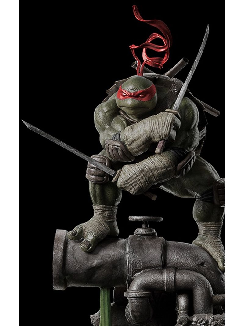 Iron studios Adolescenti Tartarughe Ninja Mutanti Minico Figura Leonardo  Verde