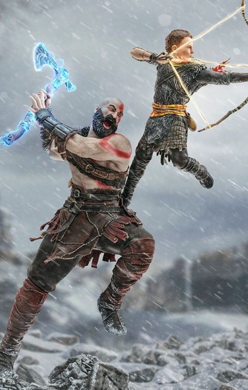 Statue Kratos and Atreus - God of War - BDS Art Scale 1/10 - Iron Studios