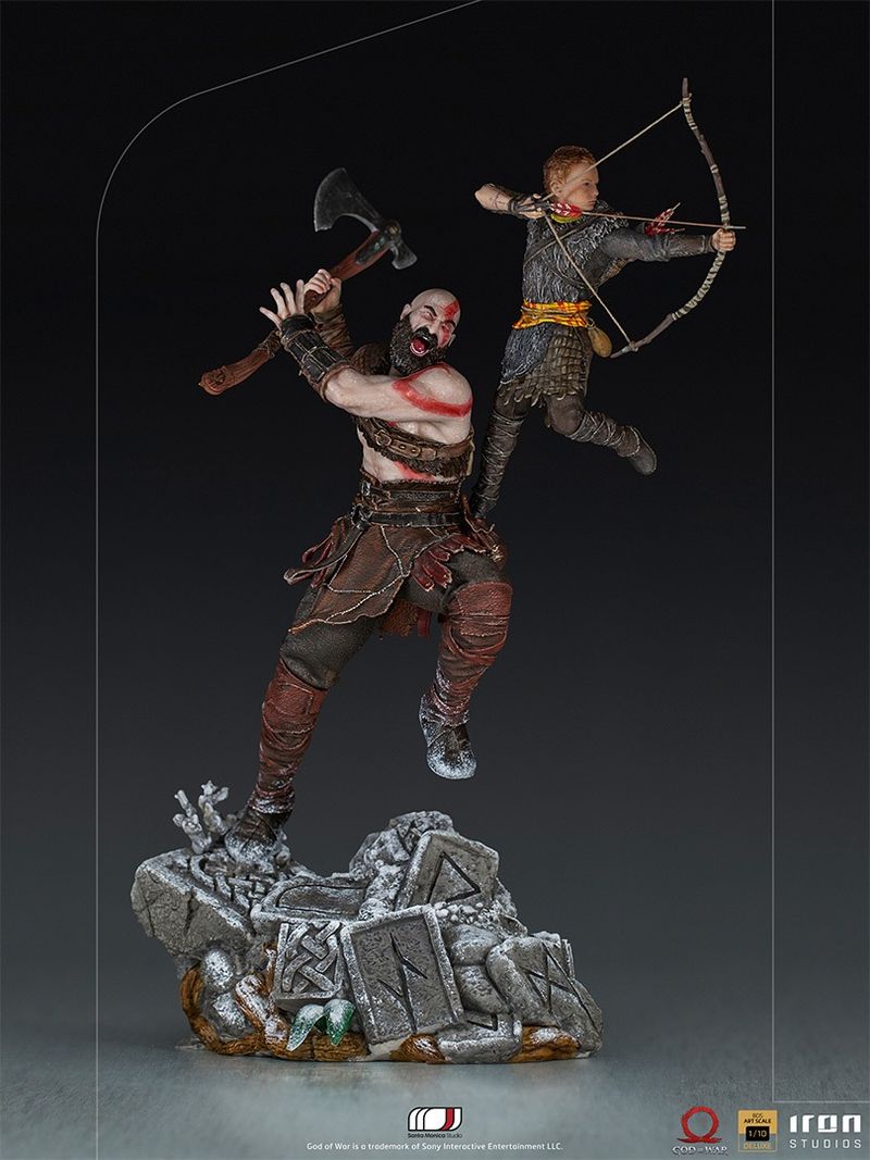 Statue Figurines KRATOS et Atreus Collection jeu video GOD OF WAR