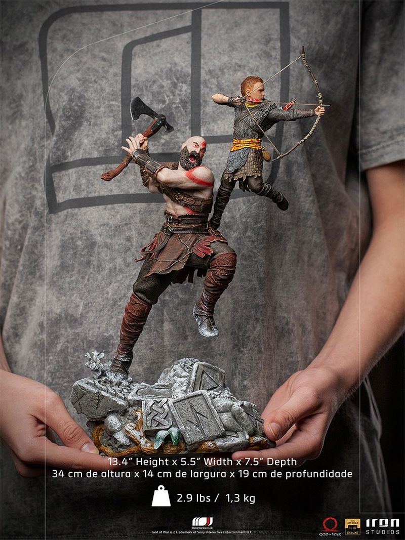 Statue Figurines KRATOS et Atreus Collection jeu video GOD OF WAR