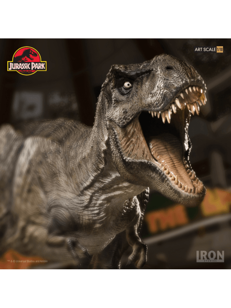 T-Rex and Donald Gennaro 1:10 Statue by Iron Studios