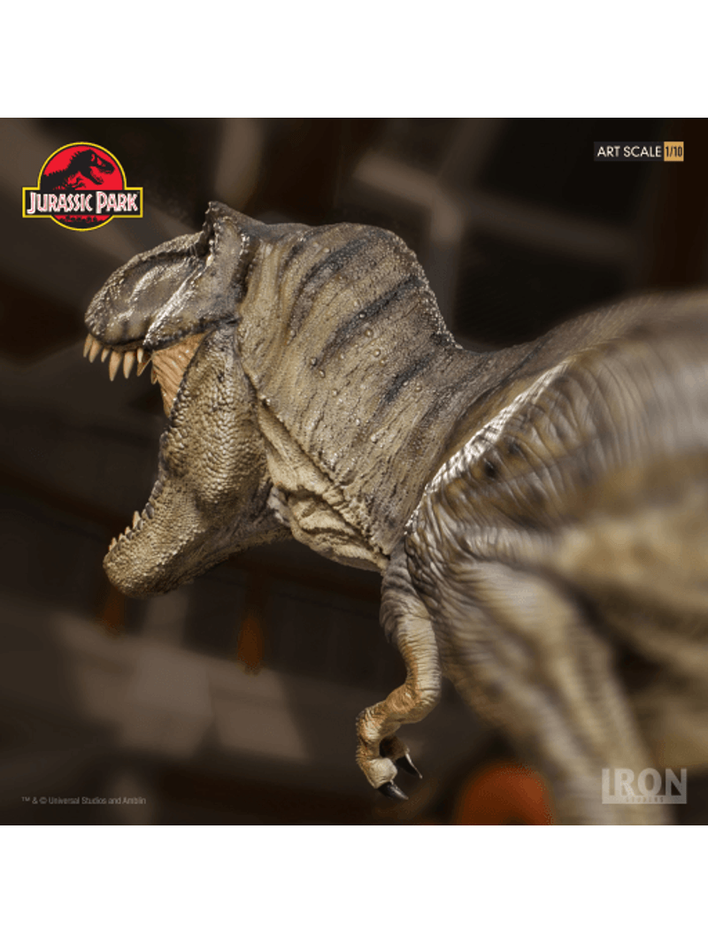 T-Rex and Donald Gennaro 1:10 Statue by Iron Studios