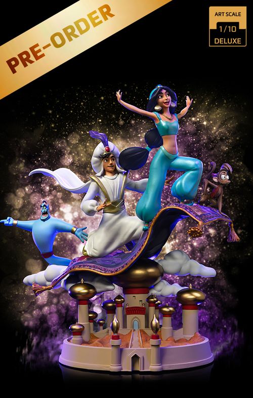 Pre-Order - Statue Aladdin and Jasmine Deluxe - Disney 100TH - Aladdin - Art Scale 1/10 - Iron Studios