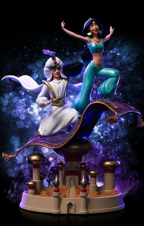 Statue Aladdin and Jasmine - Disney 100TH - Aladdin - Art Scale 1/10 - Iron Studios