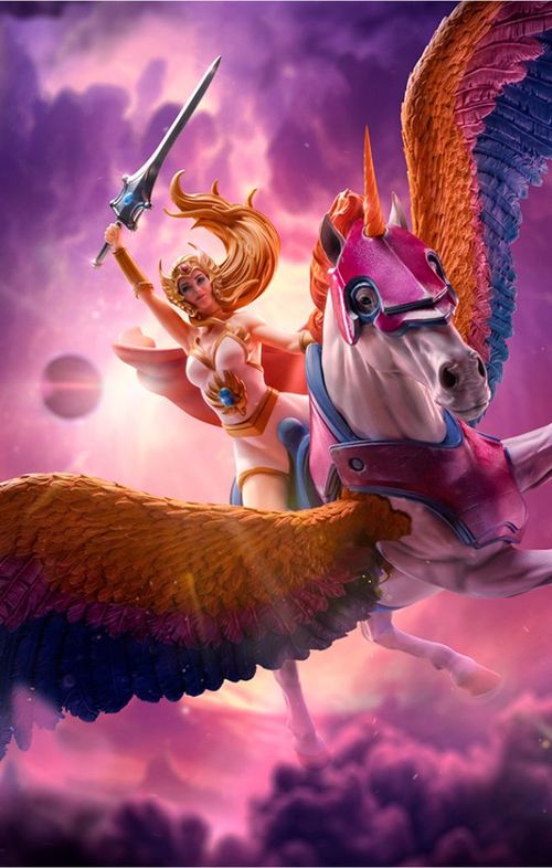 Statue She-ra and Swift Wind Deluxe - Masters of the Universe - Art Scale 1/10 - Iron Studios