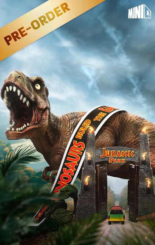Digital Pre-Order - Statue T-Rex 30th Anniversary Deluxe - Jurassic Park - MiniCo - Iron Studios