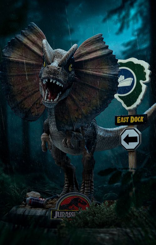 Statue Dilophosaurus - Jurassic Park - MiniCo - Iron Studios