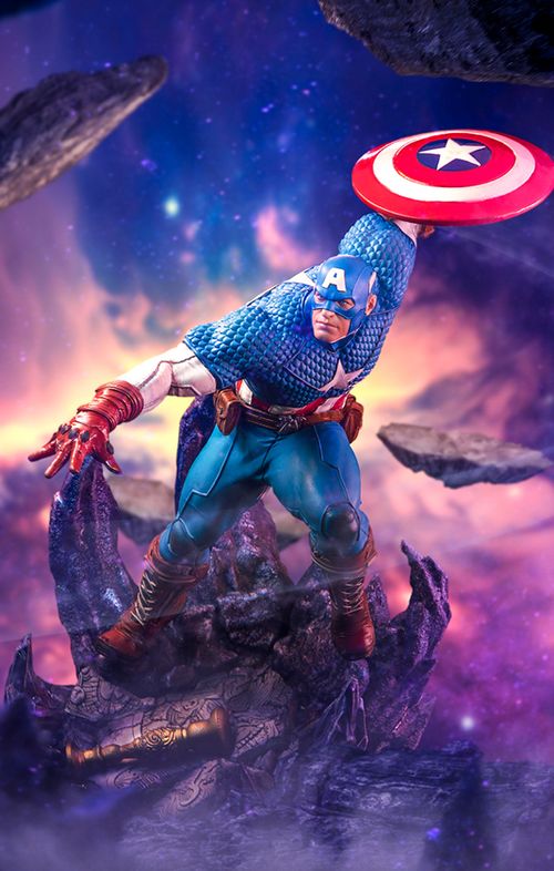 Statue Captain America Deluxe - Infinity Gauntlet Diorama - Art Scale 1/10 - Iron Studios