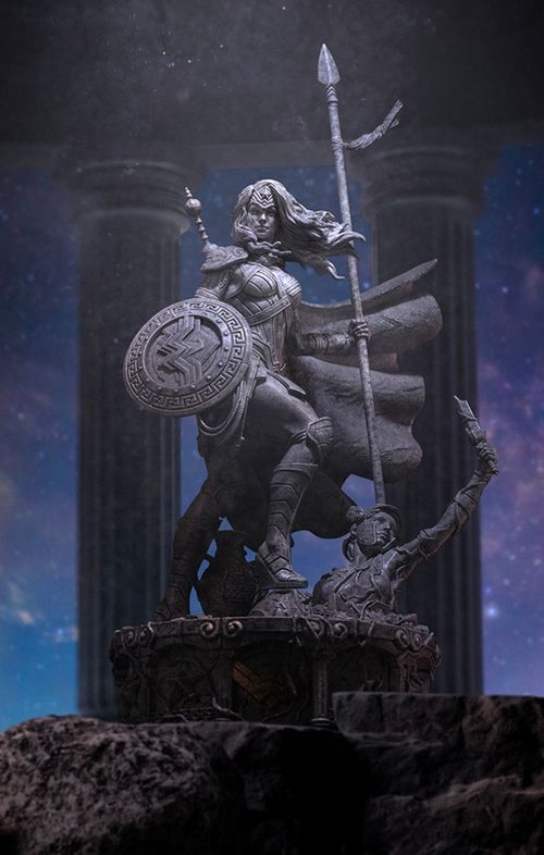 Statue Wonder Woman Unleashed Marble Variant - DC Comics - Art Scale 1/10 - Iron Studios