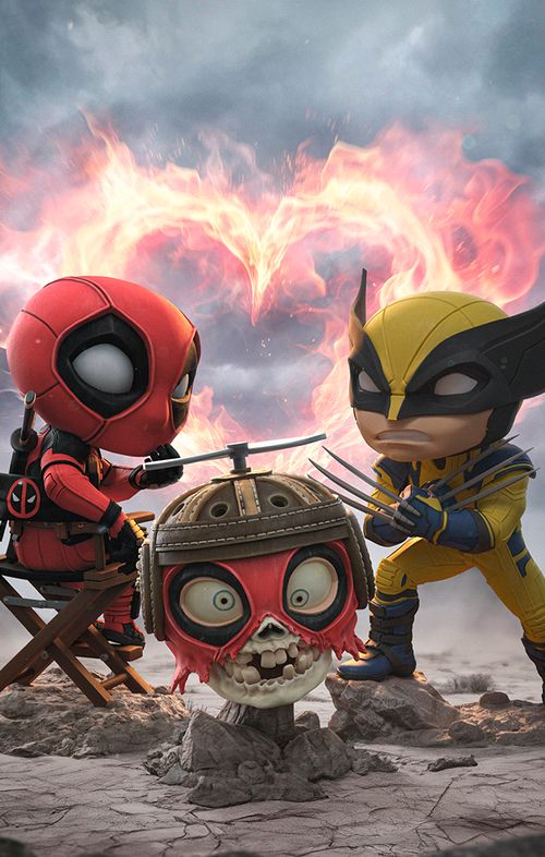 Statue Deadpool, Wolverine and Headpool - Deadpool & Wolverine - Minico - Iron Studios