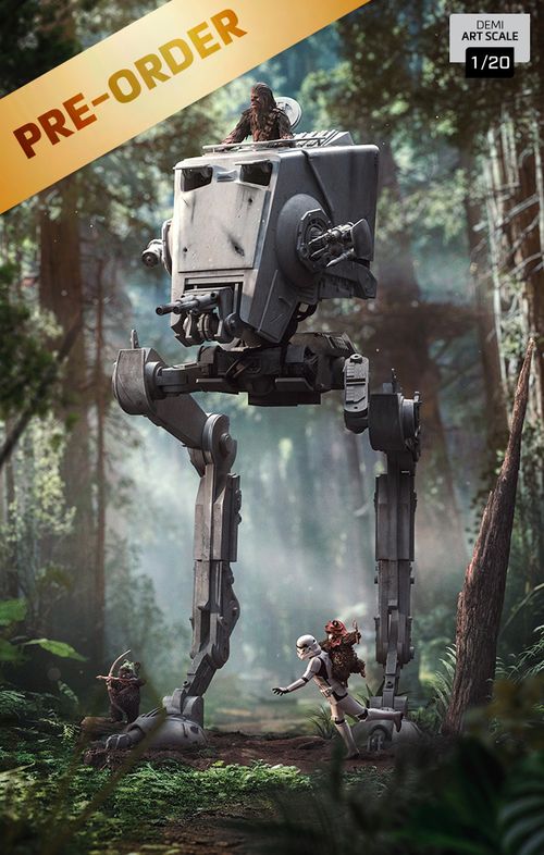 Digital Pre-Order - Statue AT-ST and Chewbacca - Star Wars - Demi Art Scale 1/20 - Iron Studios