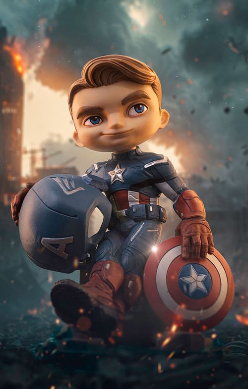 Statue Captain America - Infinity Saga - MiniCo - Iron Studios