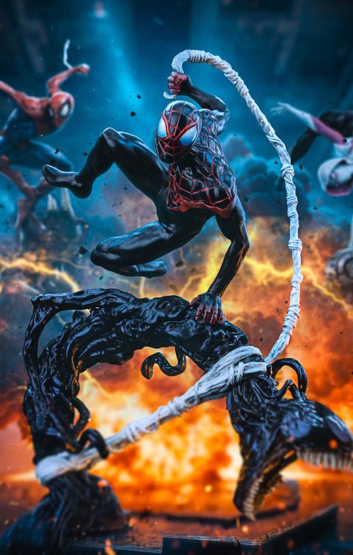 Miles Morales - Spider-Man vs Villains Diorama - BDS Art Scale 1/10 - Iron Studios