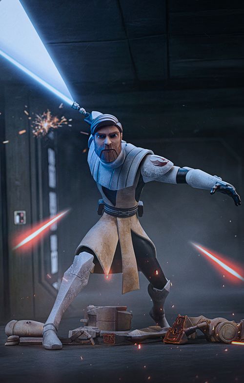 Obi-Wan Kenobi - Star Wars: Clone Wars - Art Scale 1/10 - Iron Studios