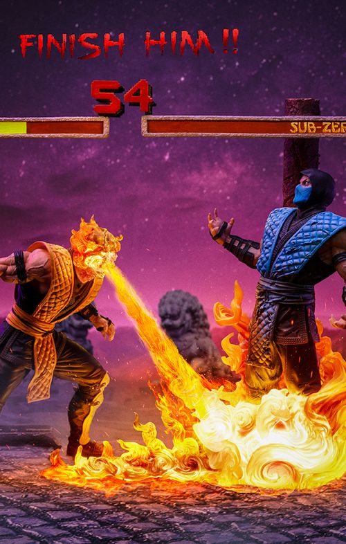 Scorpion vs Sub-Zero- Mortal Kombat - Art Scale 1/10 - Iron Studios