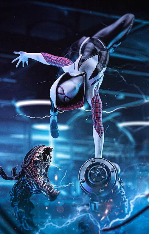 Ghost-Spider - Spider-Man vs Villains Diorama - BDS Art Scale 1/10 - Iron Studios